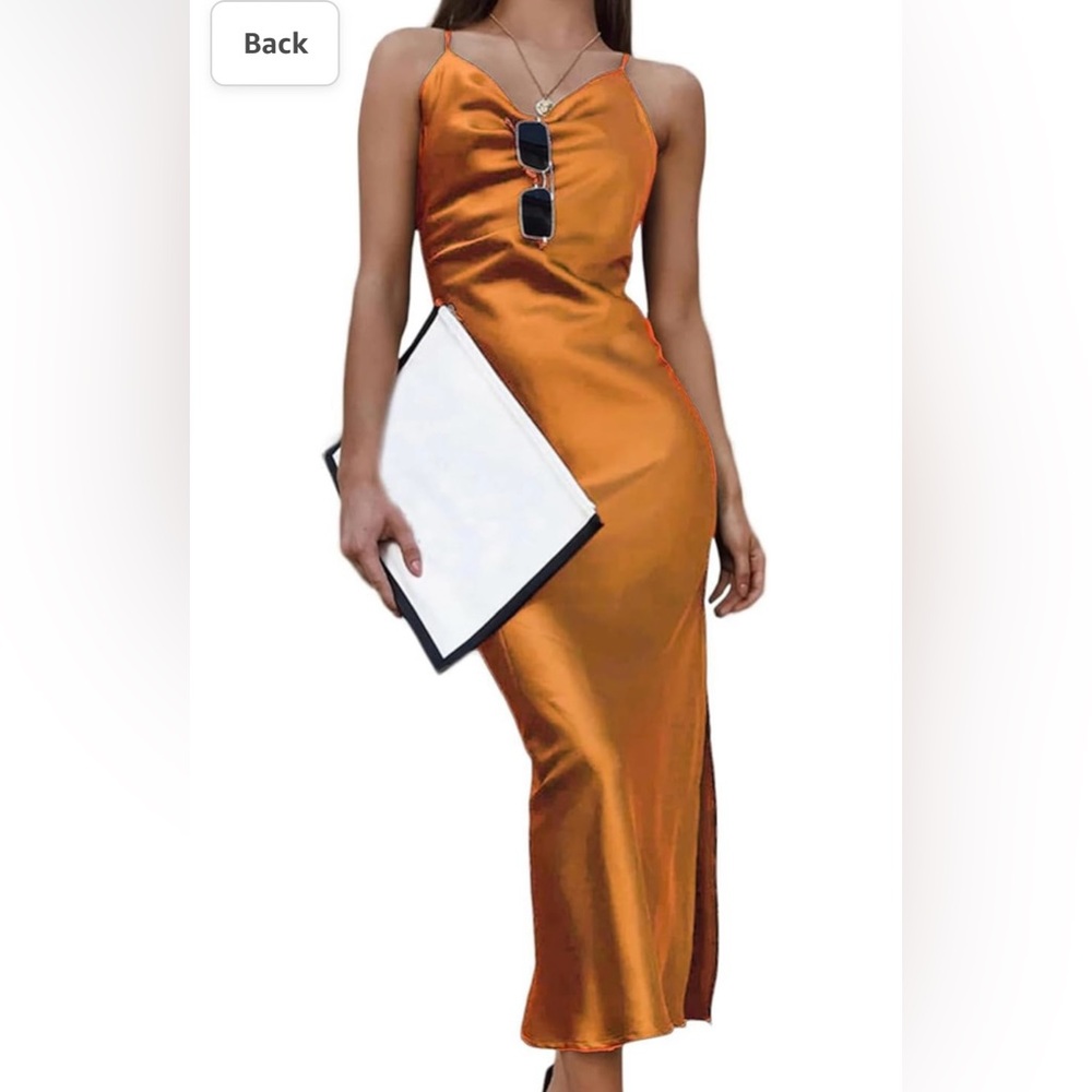 Spaghetti Strap Satin Dress
